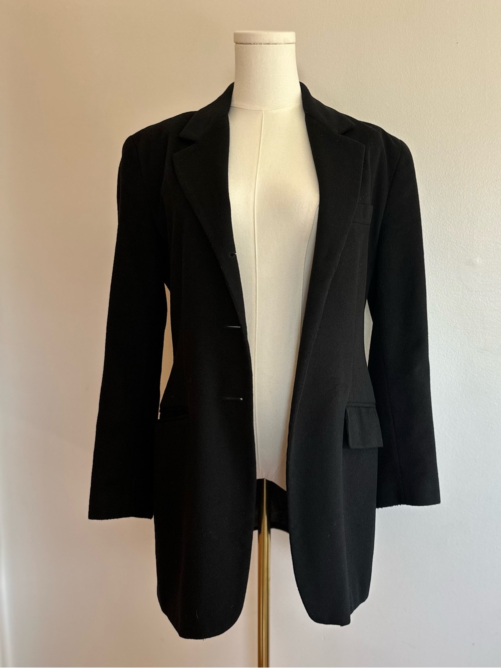 VTG The Limited Italian Wool Cashmere Blazer Coat 90s Dark Academia Minimalist S